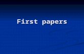 First papers