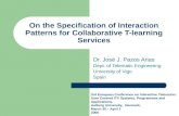 On the Specification of Interaction Patterns for Collaborative T-learning Services