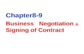 Chapter8-9 Business   Negotiation  & Signing of Contract