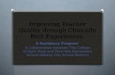 Improving Teacher Quality through Clinically Rich Experiences