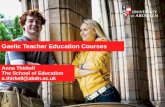 Gaelic T eacher Education Courses