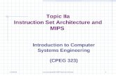Topic  II a Instruction Set Architecture and MIPS