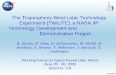 Working Group on Space Based Lidar Winds June 28 - 30, 2005 Welches, OR