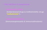 PHL 418 (Part I) components:      -  Antiparasitic  drugs: