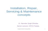 Installation, Repair, Servicing & Maintenance concepts