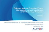 Pathway to Low Emission Power Generation using Fossil Fuels : an EU Technology Perspective