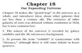 Chapter 18 Our Expanding Universe