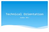 Technical Orientation