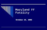 Maryland FF Fatality