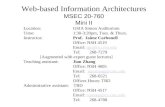 Web-based Information Architectures MSEC 20-760 Mini II