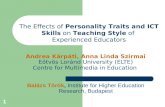 The Effects of  Personality Traits and ICT Skills  on  Teaching Style  of  Experienced Educators