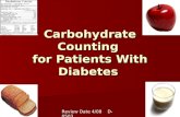 Carbohydrate Counting  for Patients With Diabetes