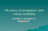 The nature of extragalactic radio sources variability