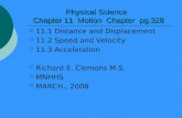 Physical Science   Chapter 11  Motion  Chapter  pg.328
