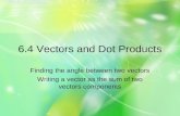 6.4 Vectors and Dot Products