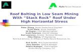 Roof Bolting in Low Seam Mining With “Stack Rock” Roof Under High Horizontal Stress