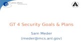 GT 4 Security Goals & Plans