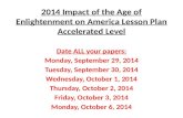 2014 Impact of the Age of Enlightenment on America Lesson  Plan Accelerated Level