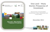One Land – Many Stories: Prospectus of Investment