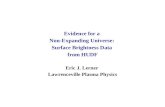 Evidence for a  Non-Expanding Universe:  Surface Brightness Data  from HUDF Eric J. Lerner
