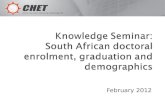 Knowledge Seminar:  South African doctoral enrolment, graduation and demographics
