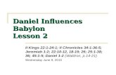 Daniel Influences Babylon Lesson 2