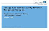 Indigo Cosmetics: Sally Hansen Targeted Coupon May Cashback ClubCard Mailing Post-Campaign Report