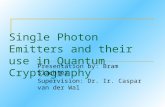 Single Photon Emitters and their use in Quantum Cryptography