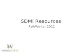 SDMI Resources Fall/Winter 2011