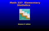 Math 227  Elementary Statistics