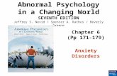 Chapter 6 (Pp 171-179) Anxiety Disorders