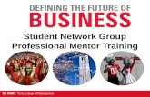 Student Network Group Professional Mentor Training
