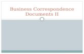 Business Correspondence Documents II