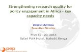 Strengthening research quality for policy engagement in  Africa -  key  capacity  needs