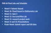FNR 66 Final Labs and Schedule: Week 9: Seismic Hazard Week 10: Flood Hazard or Bathymetry Lab