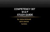 Competency 007  M & P Study guide