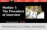 Module 1 - The Procedure of Interview