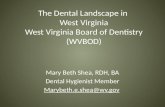 The Dental Landscape in  West Virginia West Virginia Board of Dentistry (WVBOD)