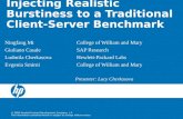 Injecting Realistic Burstiness to a Traditional Client-Server Benchmark