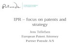 IPR – focus on patents and strategy