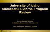University of Idaho  Successful External Program Review