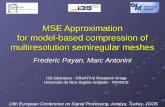 MSE Approximation for model-based compression of multiresolution semiregular meshes