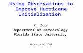 Using Observations to Improve Hurricane Initialization