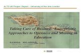 Taking Care of Business: Enterprising Approaches to Openness and Sharing in Education
