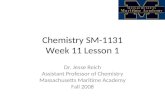 Chemistry SM-1131 Week 11 Lesson 1
