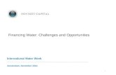 Financing Water: Challenges and Opportunities