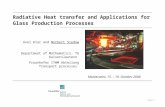 Radiative Heat transfer and Applications for Glass Production Processes
