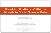 Novel Applications of Mixture Models to Social Science Data