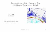 Reconstruction Issues for Silicon/Tungsten ECal