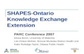SHAPES-Ontario  Knowledge Exchange Extension
